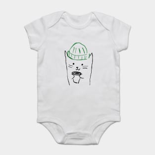 Cat In The Green Hat Baby Bodysuit